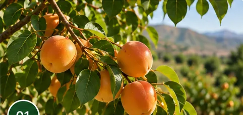Apricot growing on trees in Anatolia